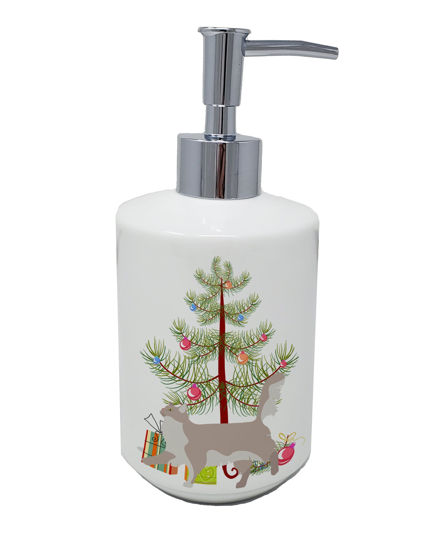 Buy this Chantilly Tiffany Cat Merry Christmas Ceramic Soap Dispenser