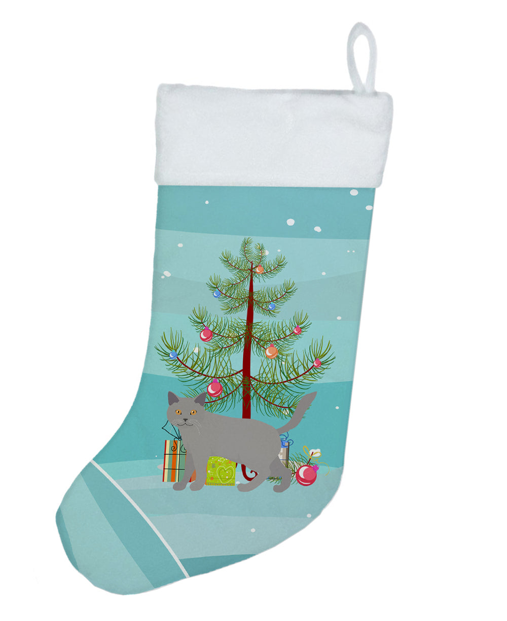Chartreux #2 Cat Merry Christmas Christmas Stocking  the-store.com.