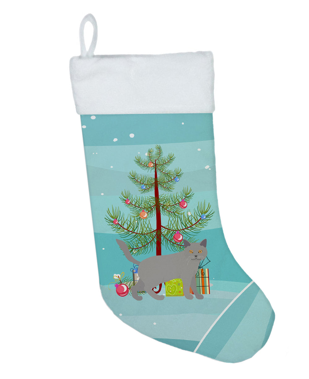 Chartreux #2 Cat Merry Christmas Christmas Stocking  the-store.com.