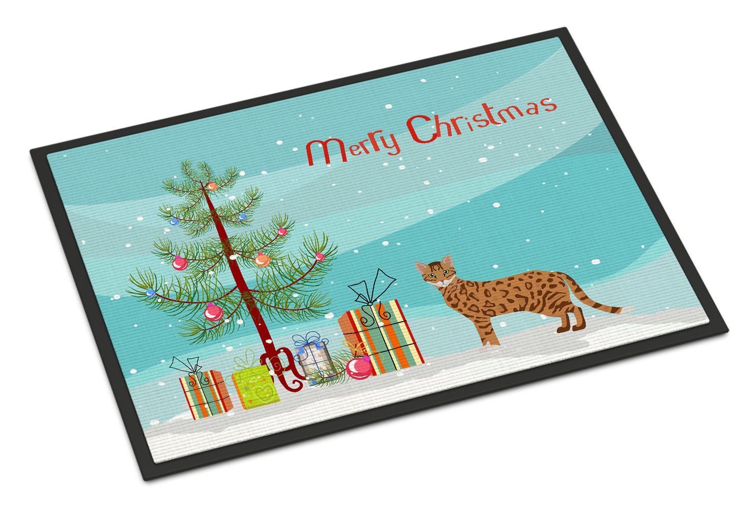 Cheetoh #1 Cat Merry Christmas Indoor or Outdoor Mat 24x36 CK4586JMAT by Caroline's Treasures