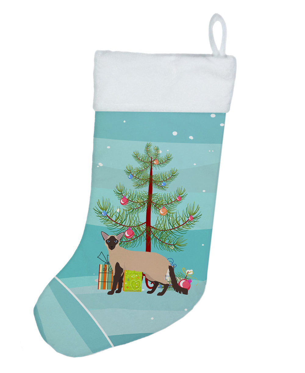 Colorpoint Longhair Cat Merry Christmas Christmas Stocking  the-store.com.