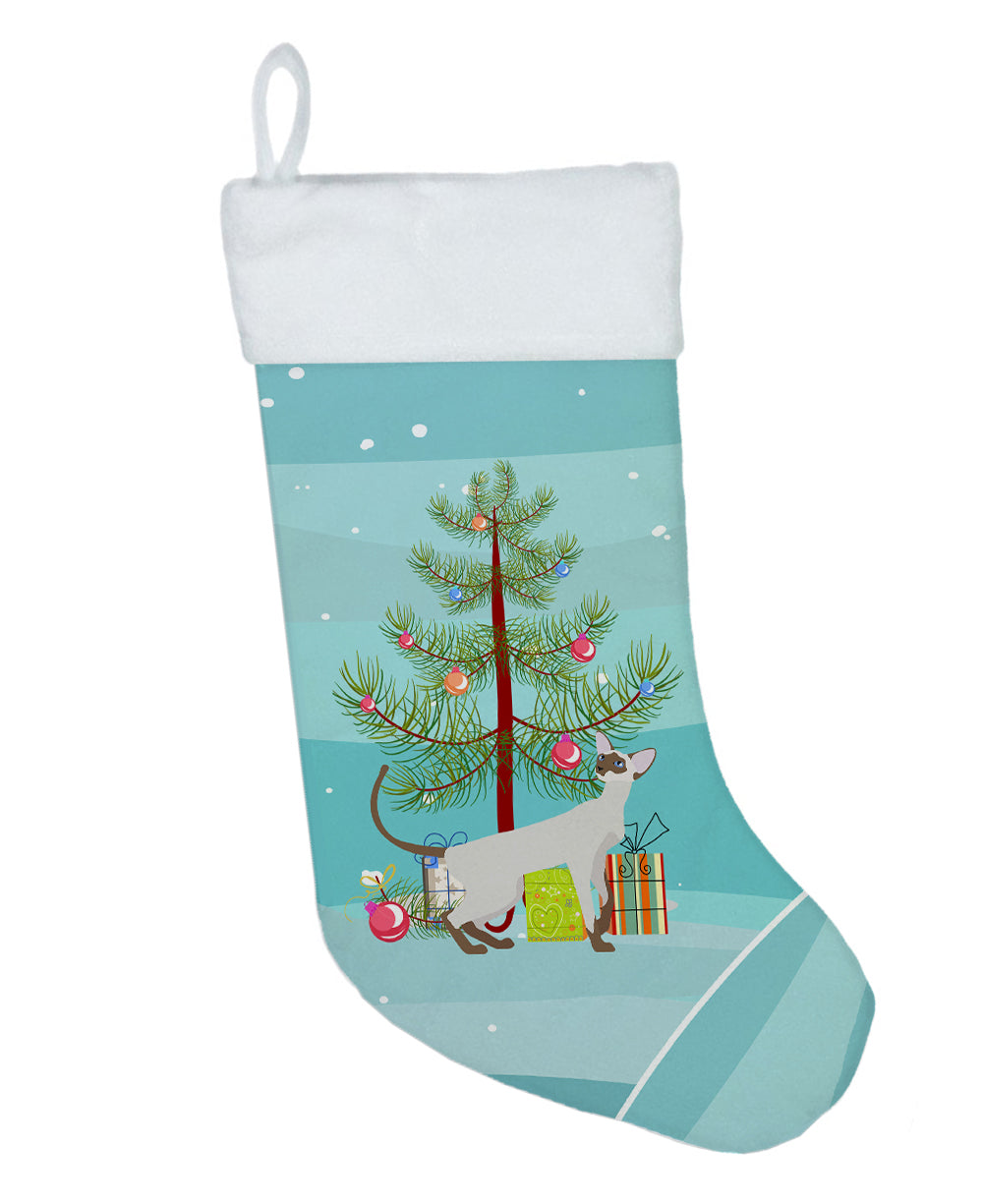Colorpoint Shorthair Cat Merry Christmas Christmas Stocking  the-store.com.