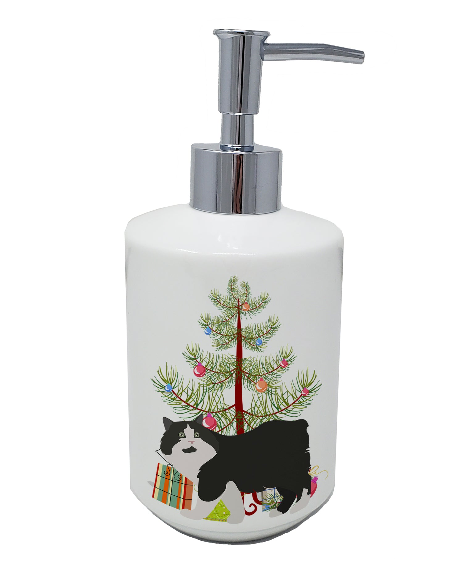 Buy this Cymric Cat Merry Christmas Ceramic Soap Dispenser