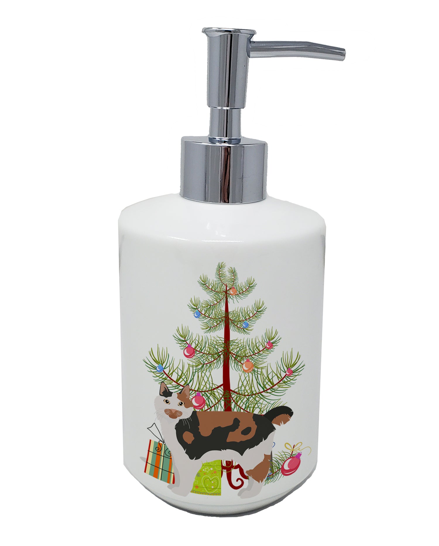 Buy this Cymric #2 Cat Merry Christmas Ceramic Soap Dispenser