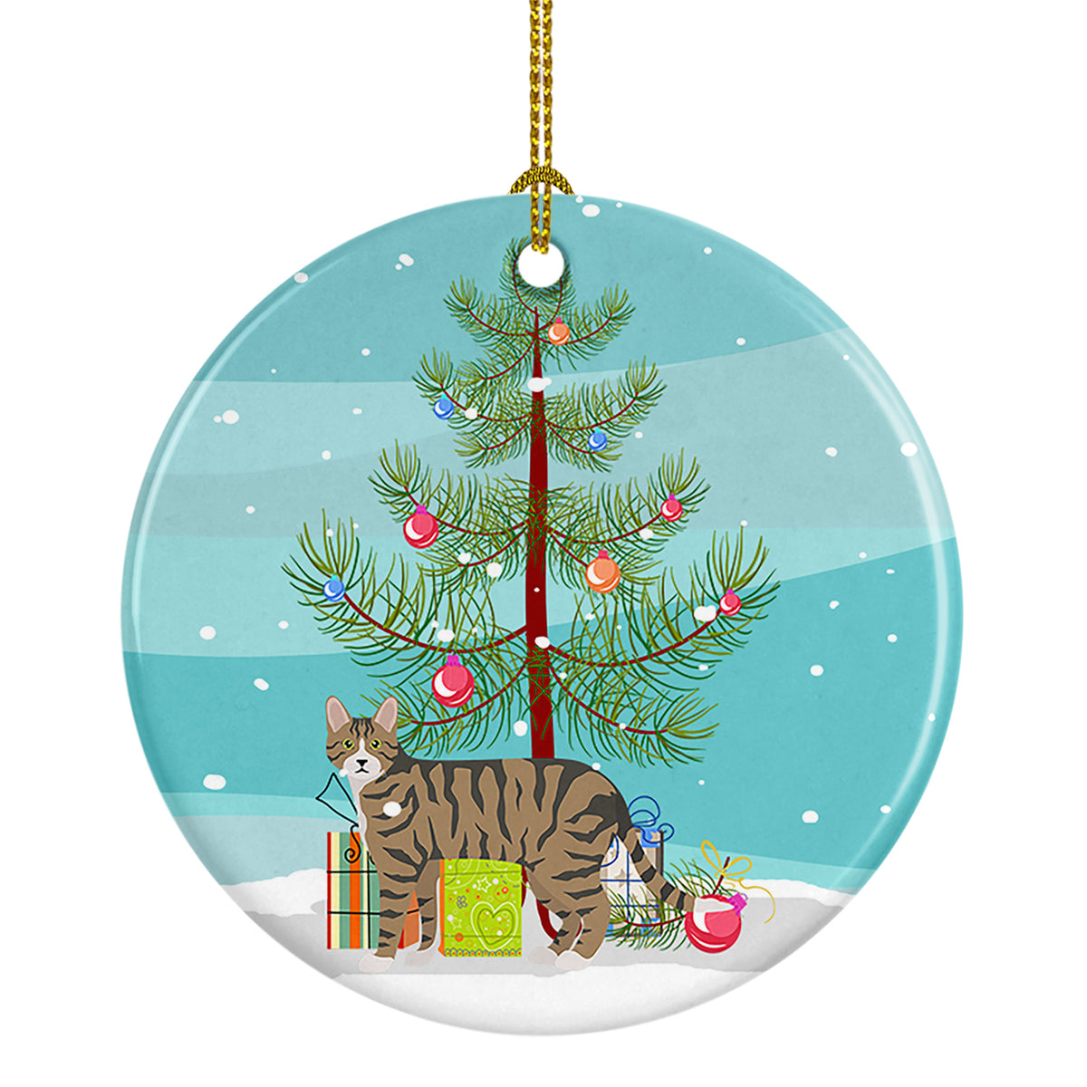 Buy this Dragon Li #2 Cat Merry Christmas Ceramic Ornament