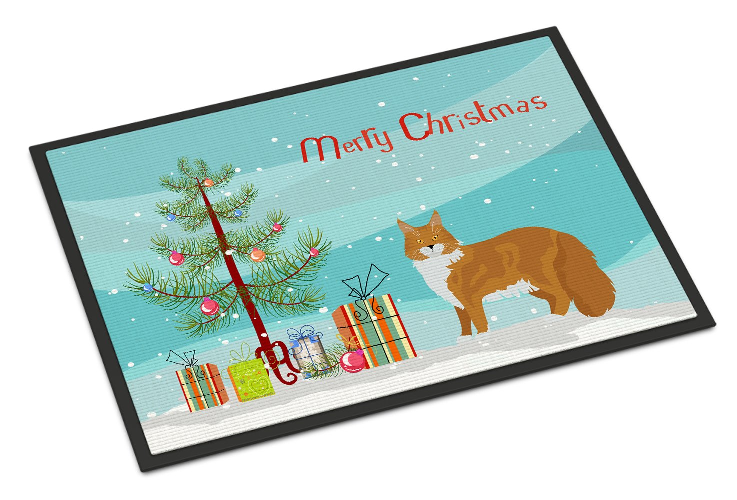 Maine Coon #1 Cat Merry Christmas Indoor or Outdoor Mat 24x36 CK4648JMAT by Caroline's Treasures