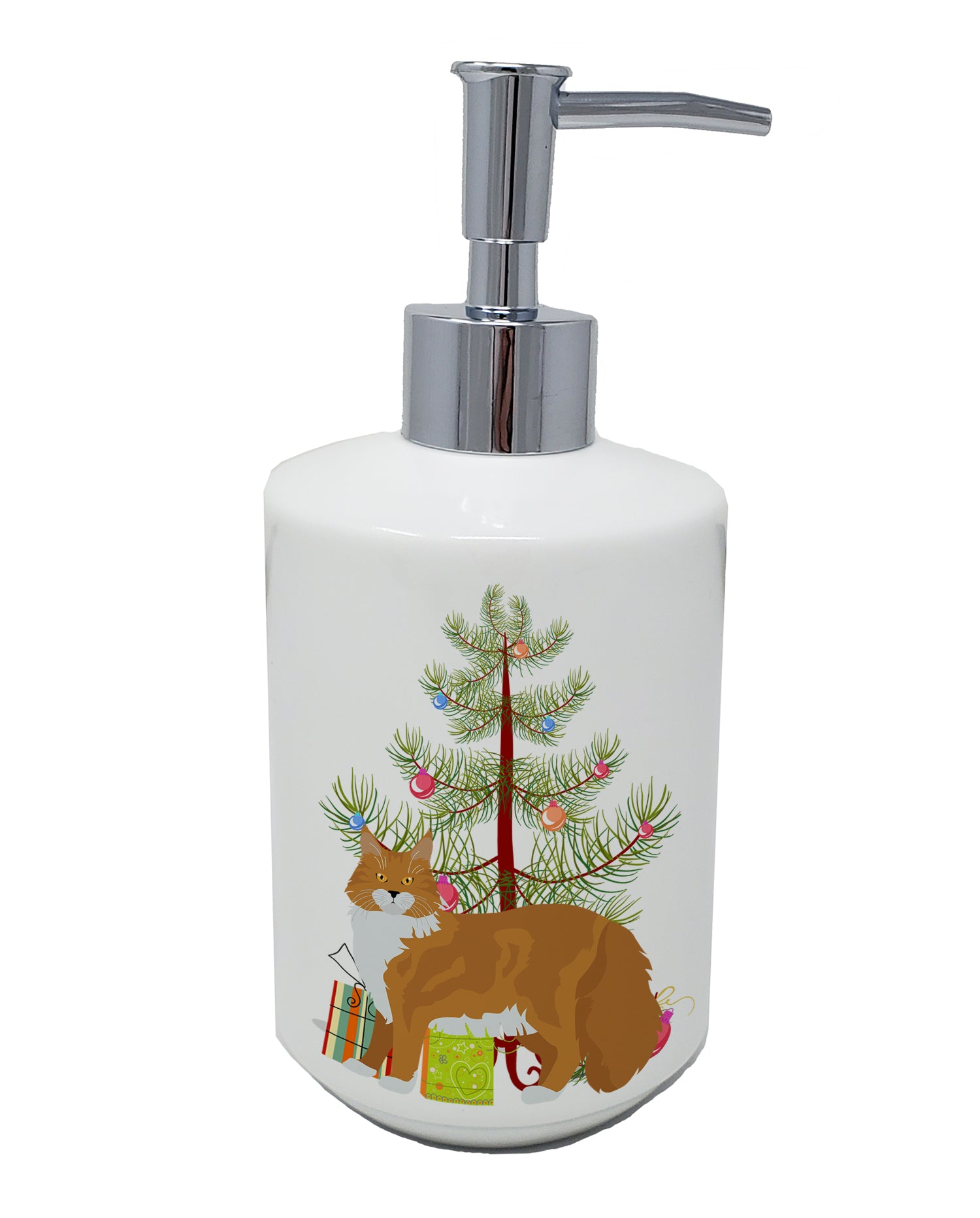 Buy this Maine Coon #1 Cat Merry Christmas Ceramic Soap Dispenser