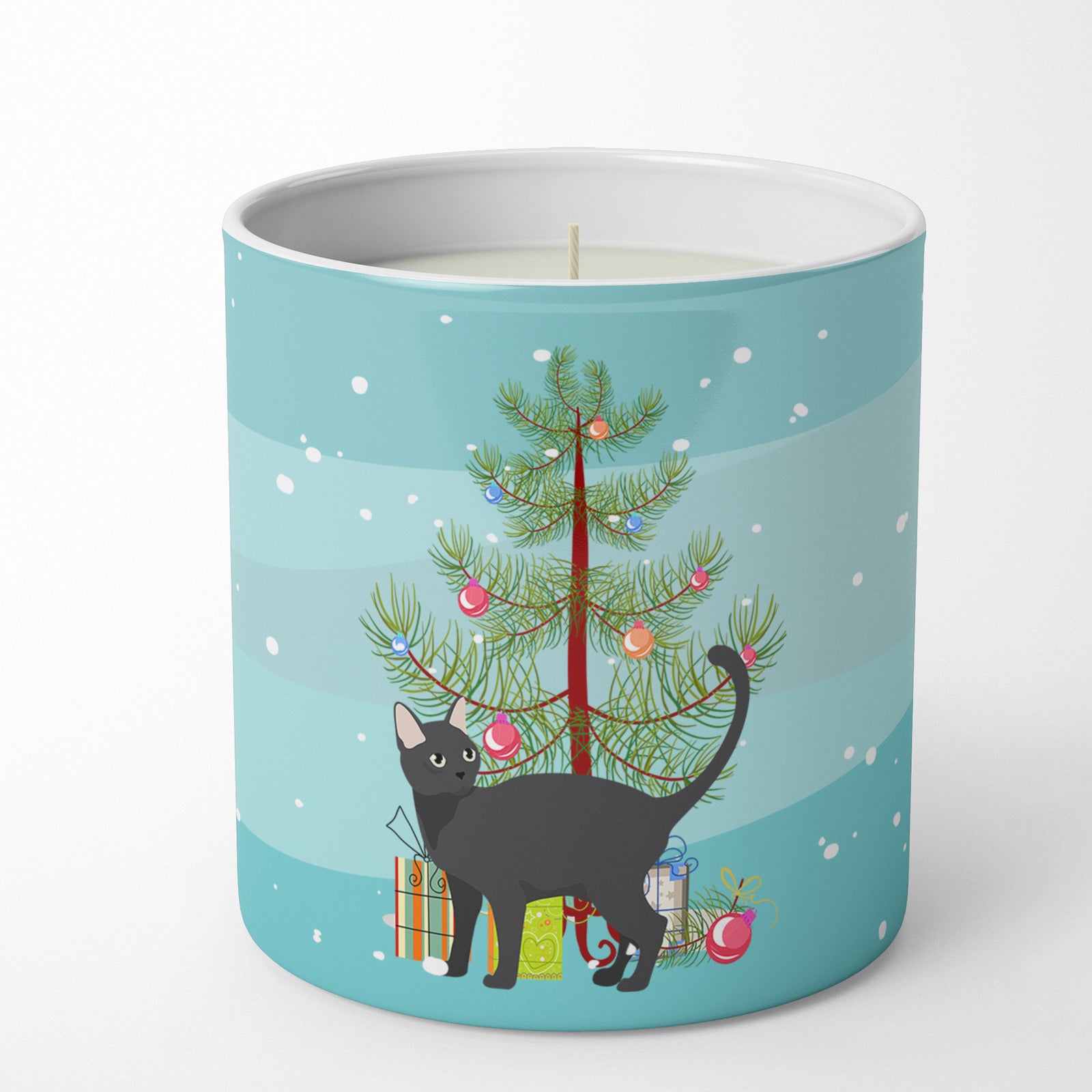 Buy this Malayan #2 Cat Merry Christmas 10 oz Decorative Soy Candle