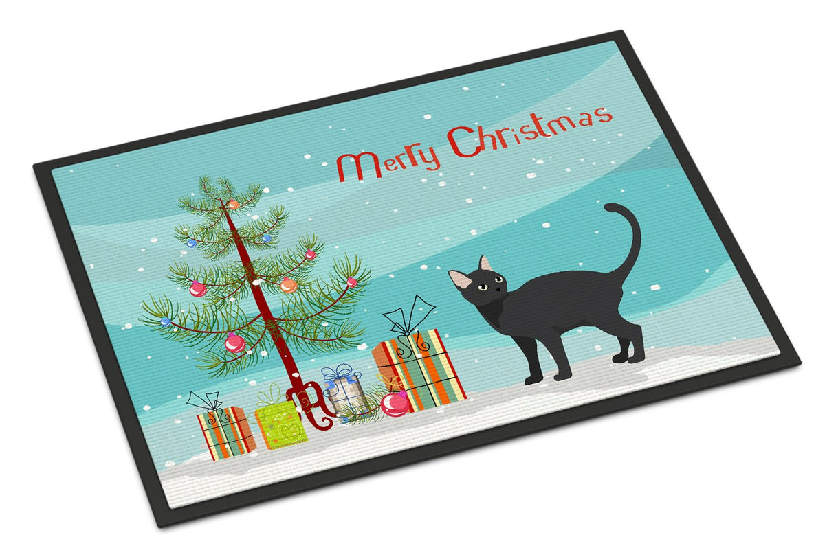 Malayan #2 Cat Merry Christmas Indoor or Outdoor Mat 24x36 CK4651JMAT by Caroline&#39;s Treasures
