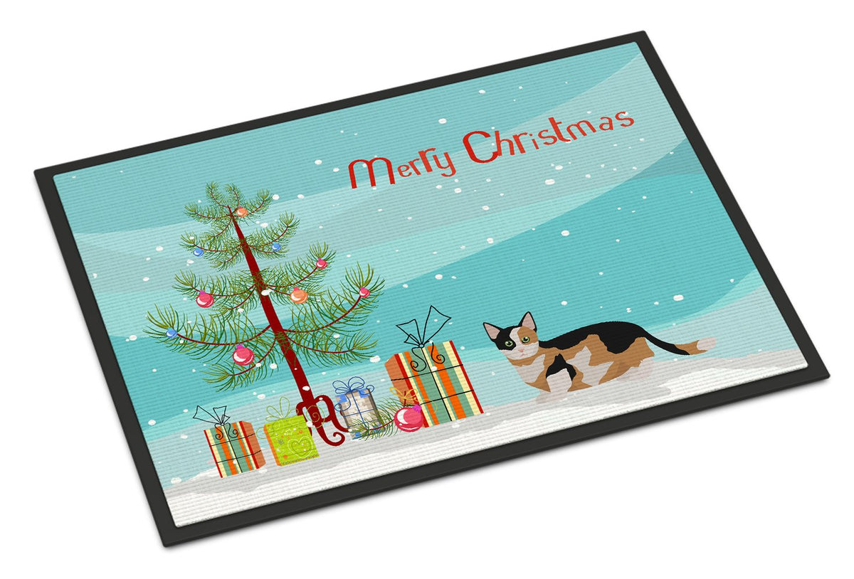 Munchkin Cat Merry Christmas Indoor or Outdoor Mat 24x36 CK4656JMAT by Caroline&#39;s Treasures
