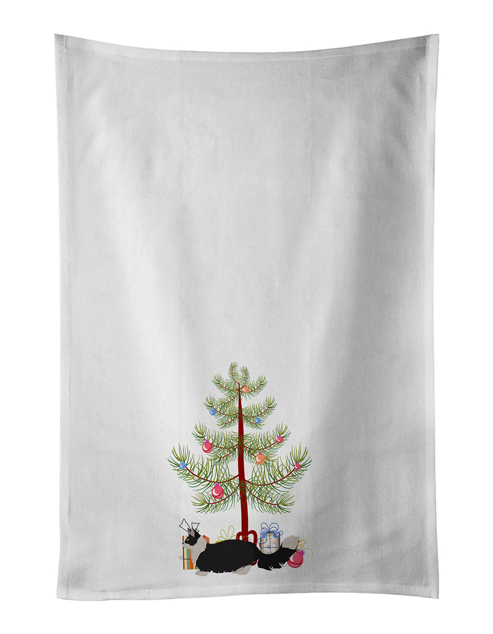 Buy this Napoleon #2 Cat Merry Christmas White Kitchen Towel Set of 2