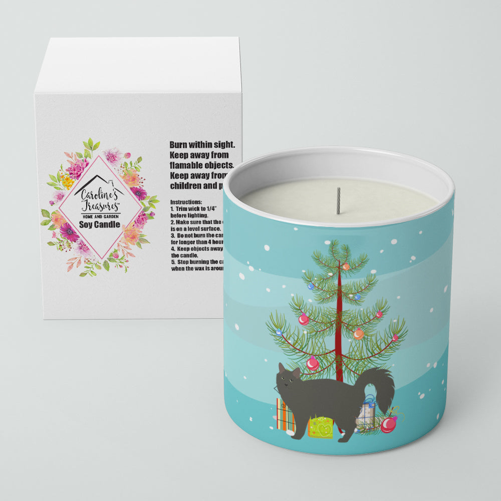 Nebelung #3 Cat Merry Christmas 10 oz Decorative Soy Candle - the-store.com