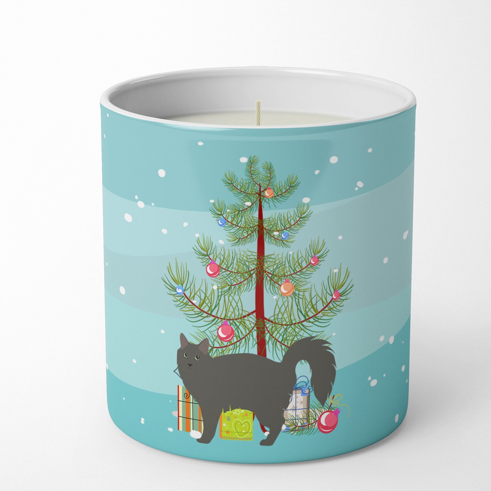 Buy this Nebelung #3 Cat Merry Christmas 10 oz Decorative Soy Candle