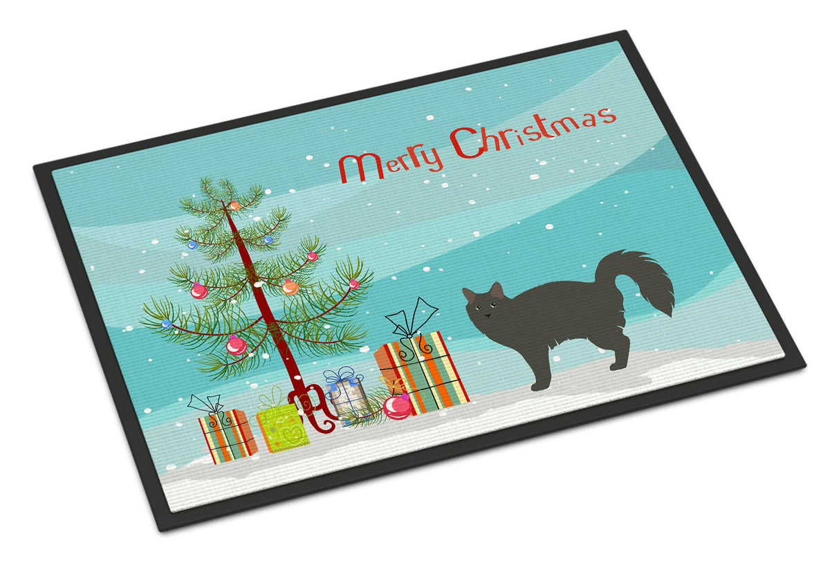 Nebelung #3 Cat Merry Christmas Indoor or Outdoor Mat 24x36 CK4663JMAT by Caroline&#39;s Treasures