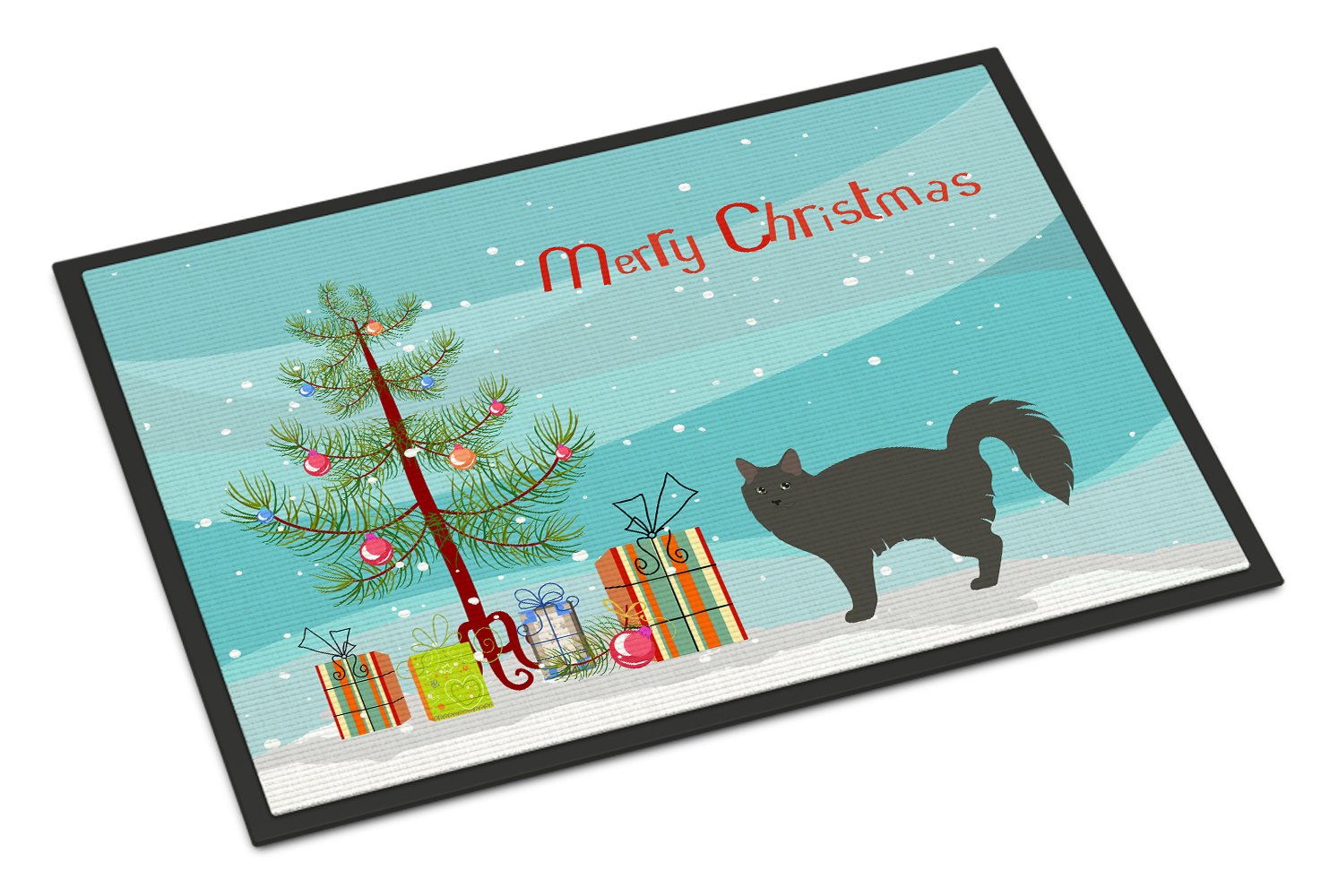 Nebelung #3 Cat Merry Christmas Indoor or Outdoor Mat 24x36 CK4663JMAT by Caroline's Treasures