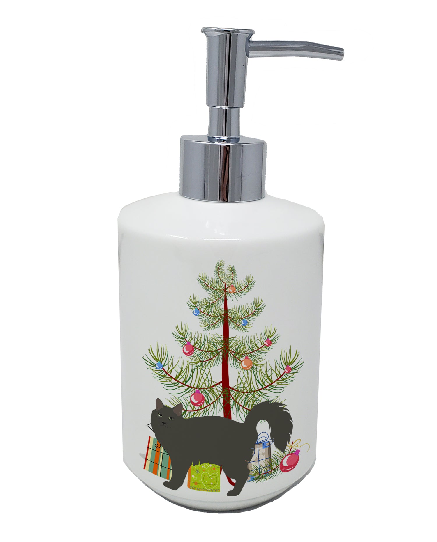 Buy this Nebelung #3 Cat Merry Christmas Ceramic Soap Dispenser