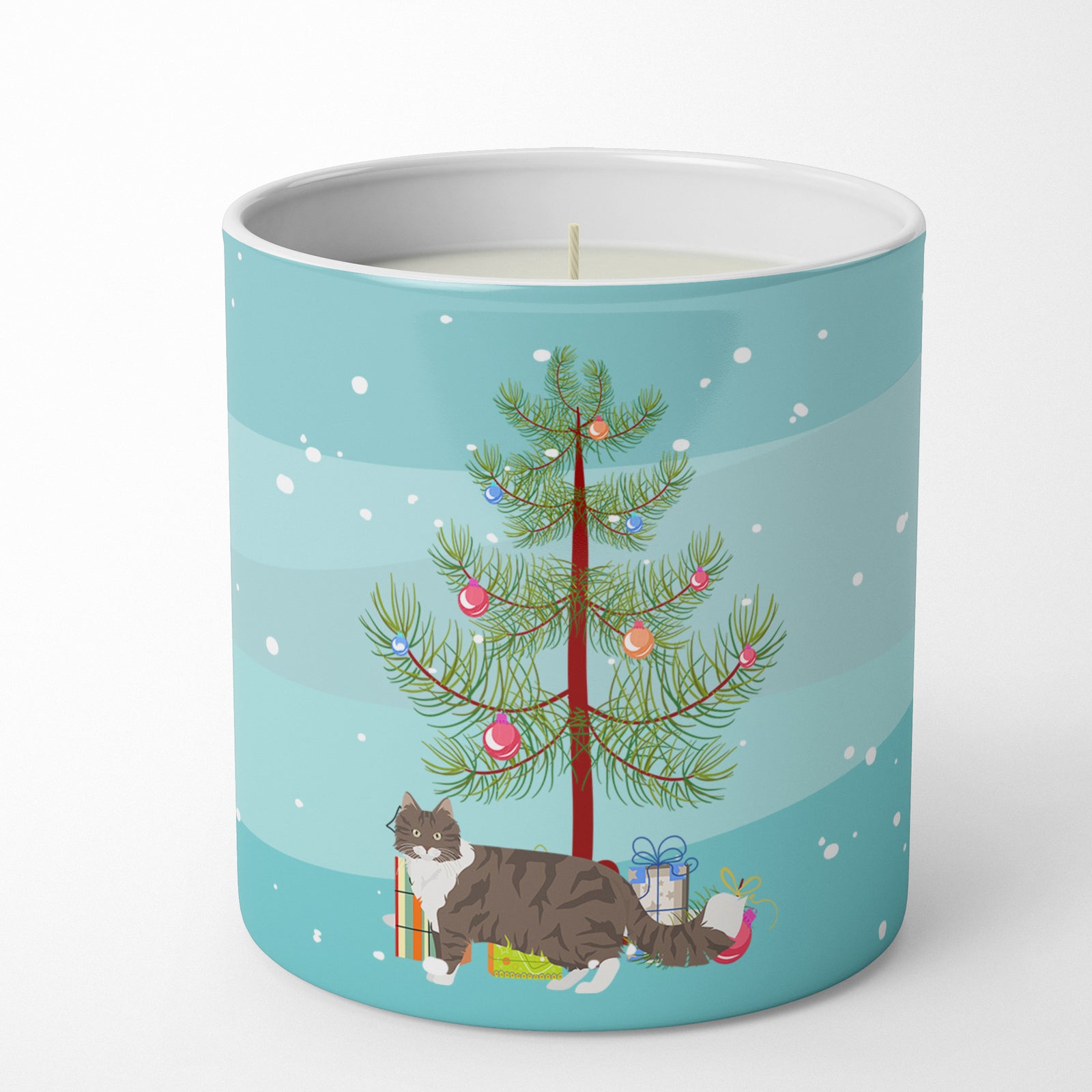 Buy this Norwegian Forest Cat Merry Christmas 10 oz Decorative Soy Candle