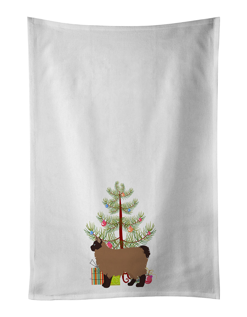 Buy this Owyhee Bob #2 Cat Merry Christmas White Kitchen Towel Set of 2