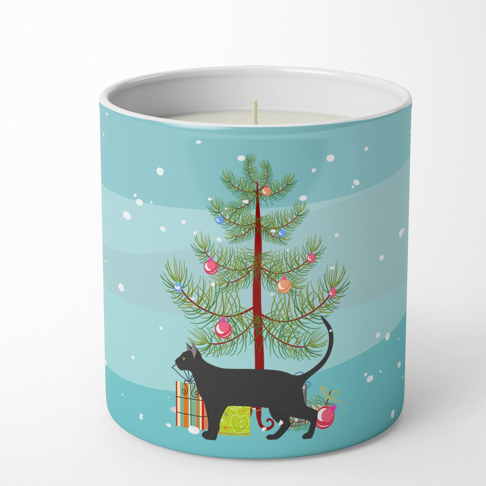 Buy this Pantherette Cat Merry Christmas 10 oz Decorative Soy Candle