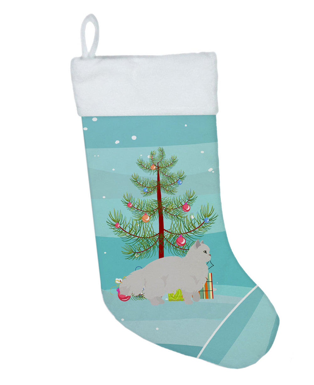 White Persian Traditional Cat Merry Christmas Christmas Stocking  the-store.com.