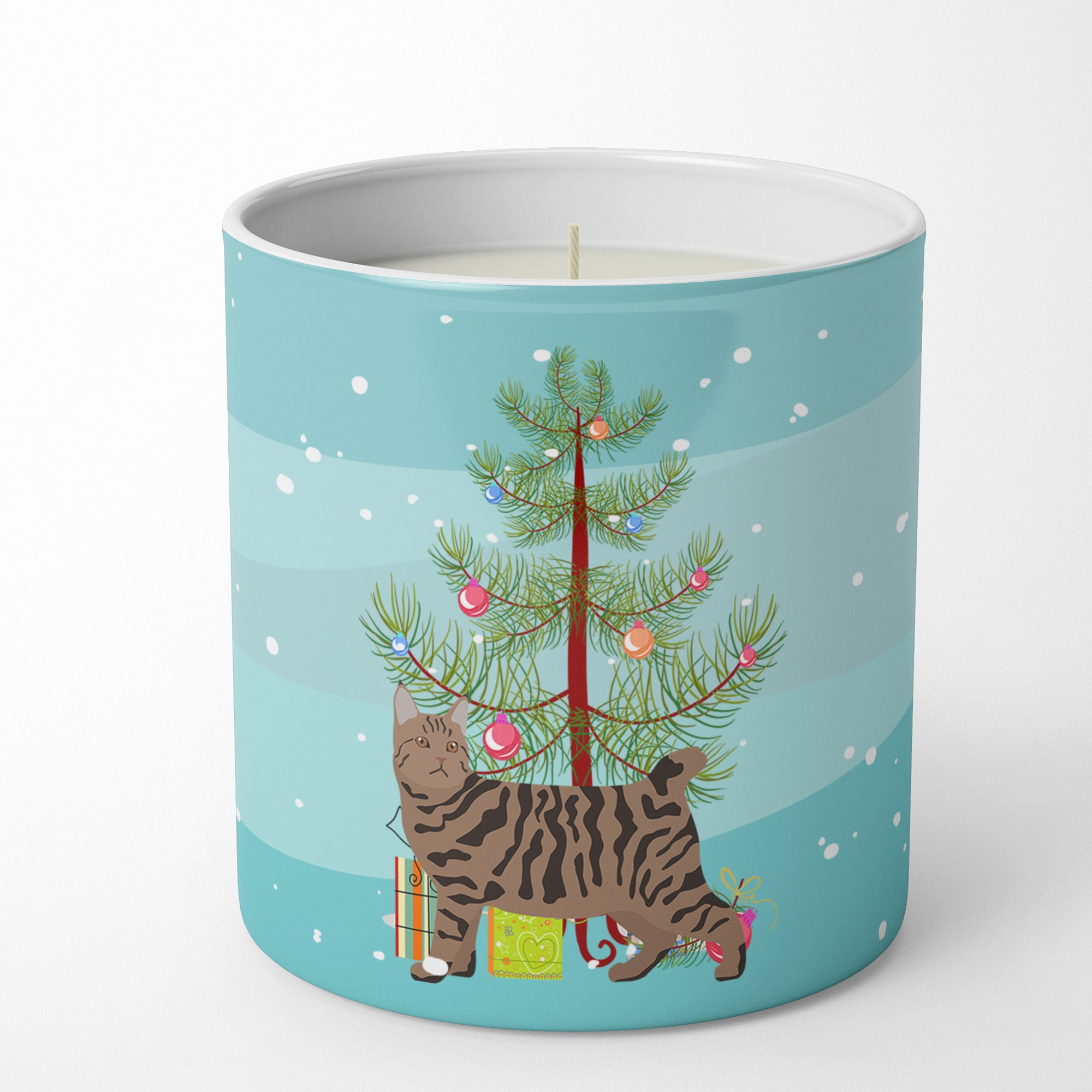 Buy this Pixie Bob #3 Cat Merry Christmas 10 oz Decorative Soy Candle