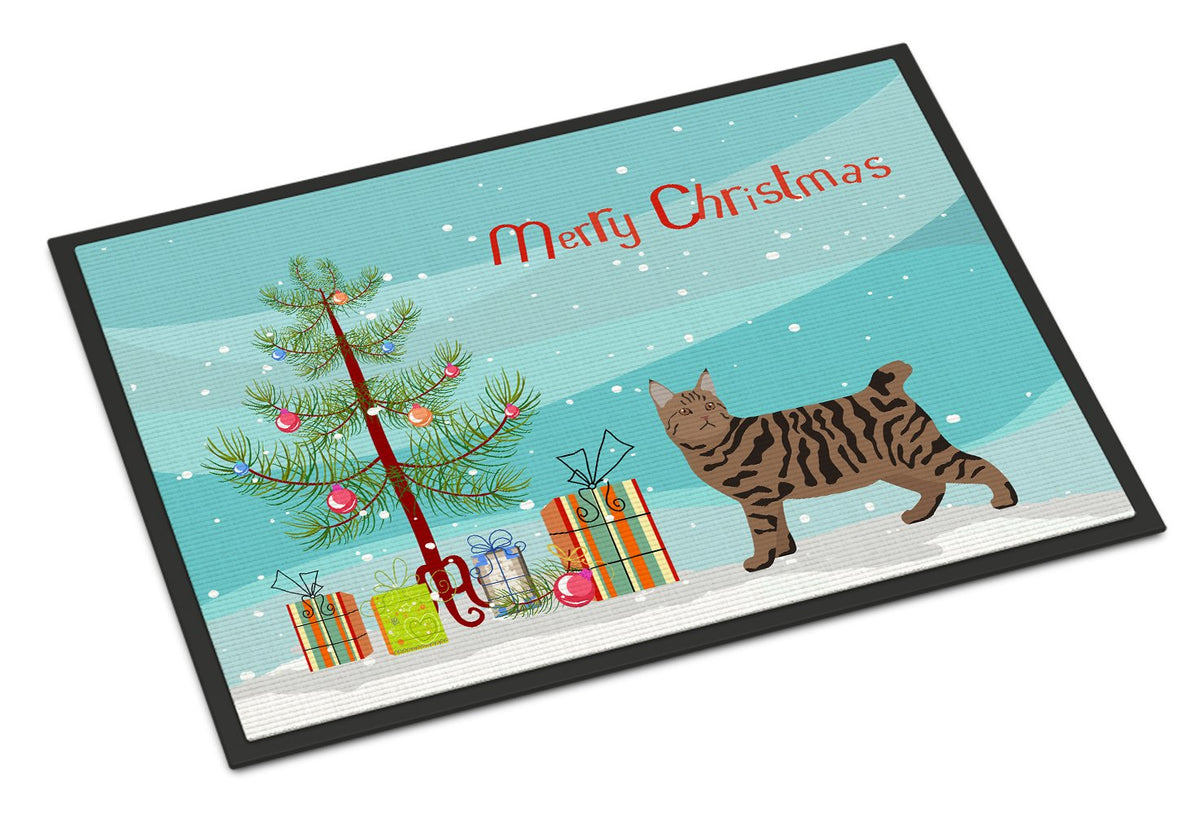 Pixie Bob #3 Cat Merry Christmas Indoor or Outdoor Mat 24x36 CK4686JMAT by Caroline&#39;s Treasures