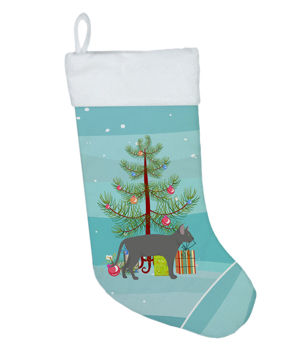 Russian Blue #2 Cat Merry Christmas Christmas Stocking