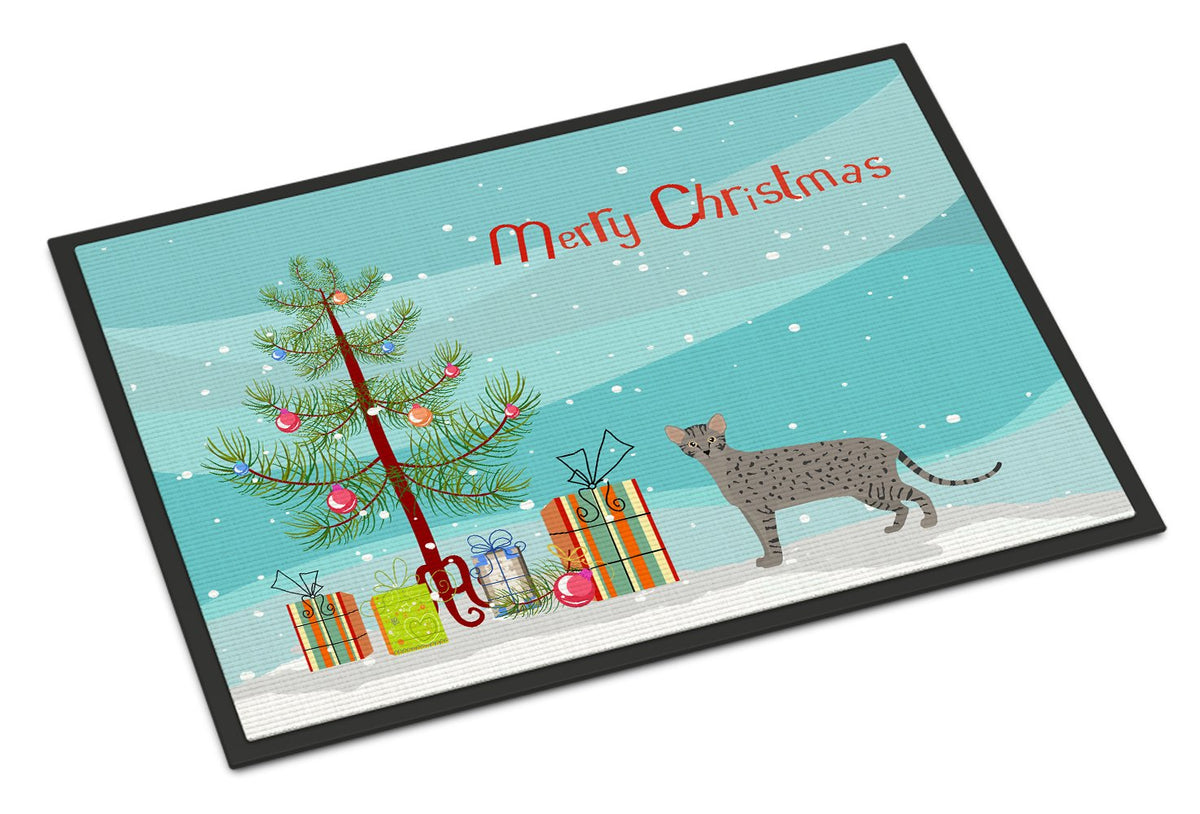 Safari #1 Cat Merry Christmas Indoor or Outdoor Mat 24x36 CK4699JMAT by Caroline&#39;s Treasures
