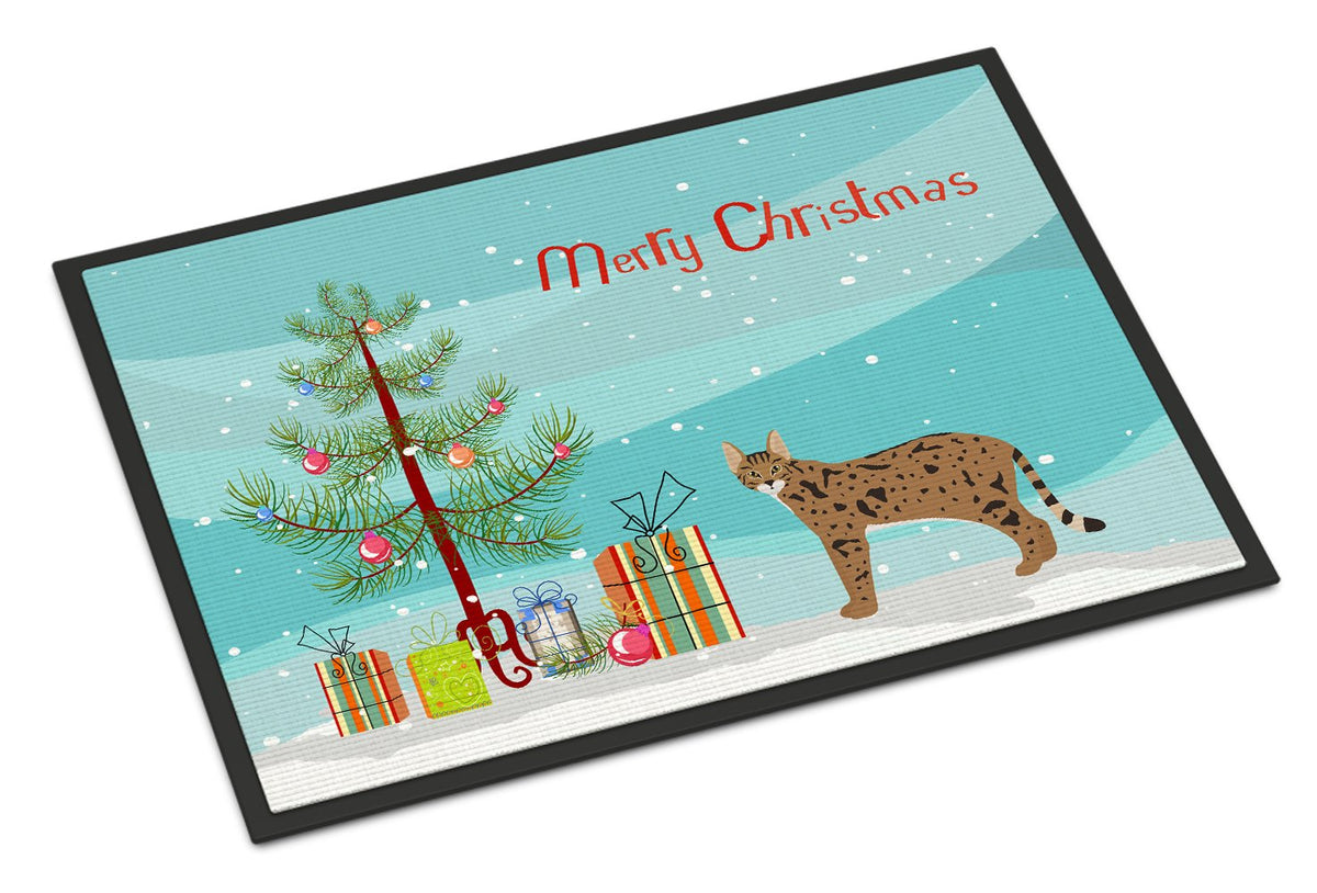Savannah #1 Cat Merry Christmas Indoor or Outdoor Mat 24x36 CK4701JMAT by Caroline&#39;s Treasures