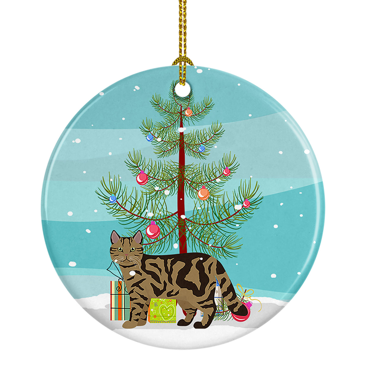 Buy this Scottish Straight #2 Cat Merry Christmas Ceramic Ornament