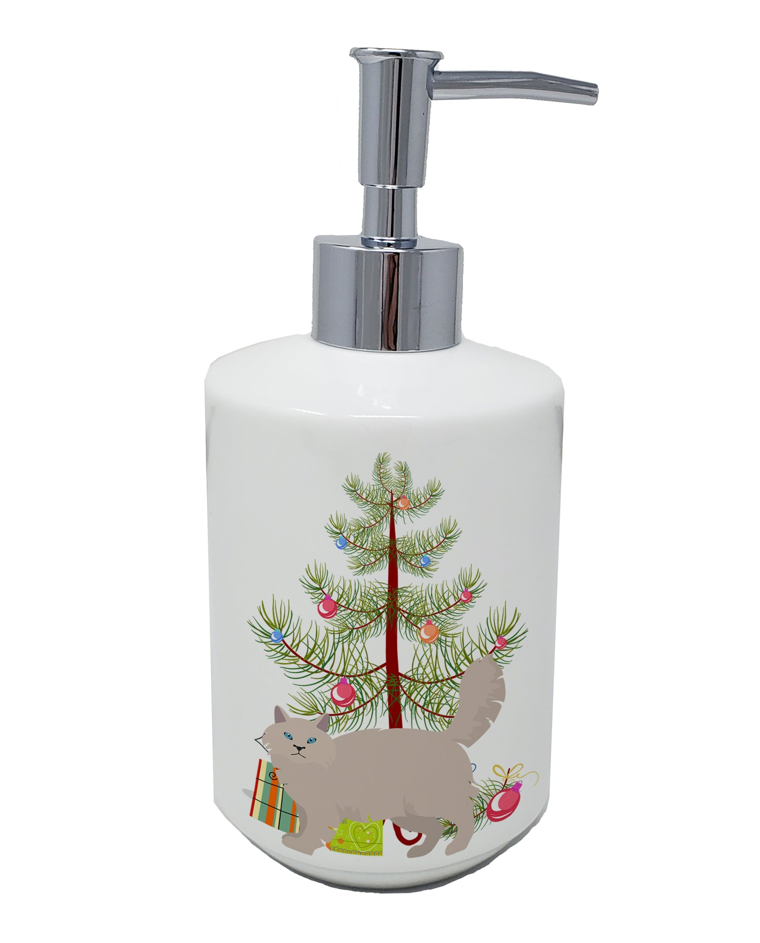 Buy this Siberian Forest #2 Cat Merry Christmas Ceramic Soap Dispenser