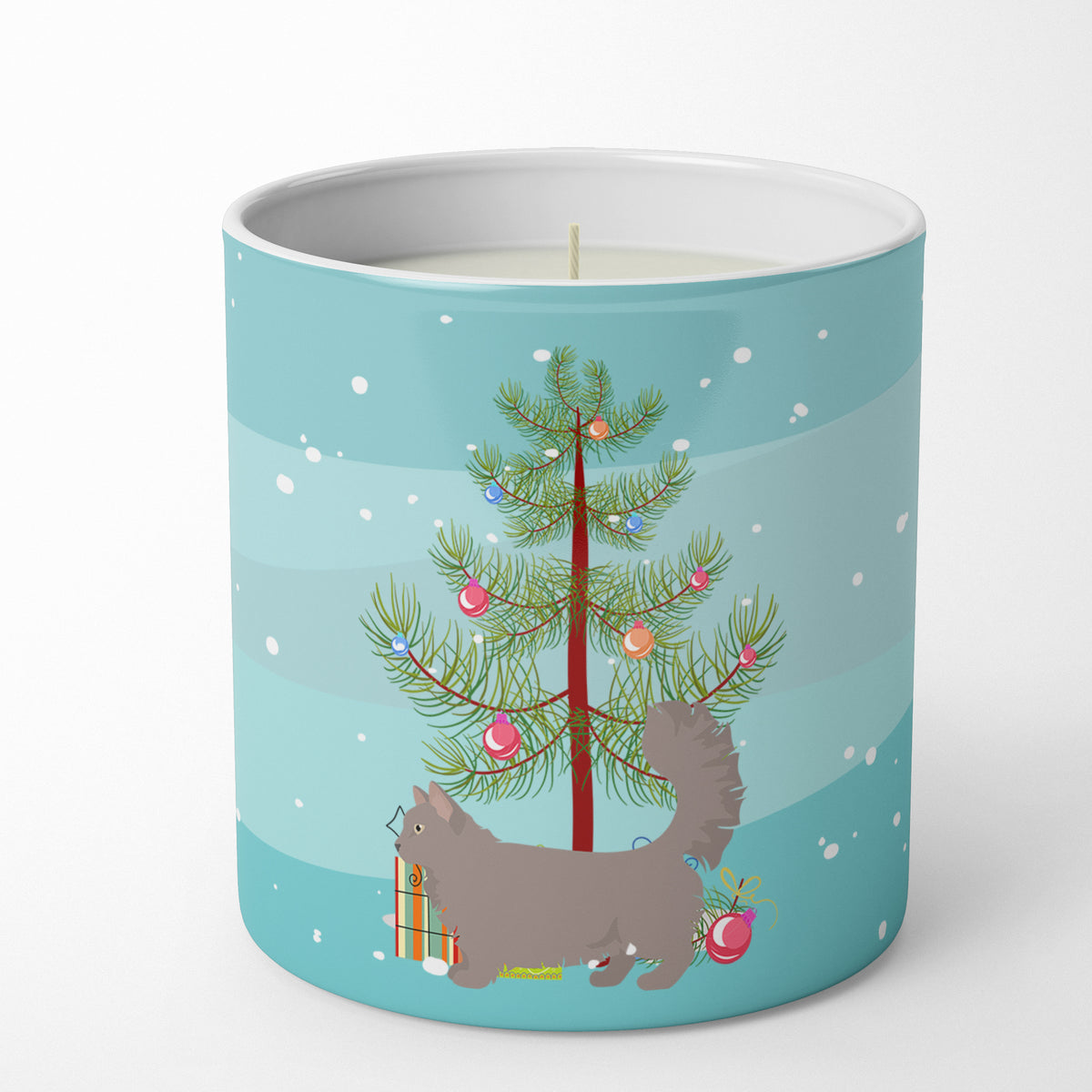 Buy this Skookum #2 Cat Merry Christmas 10 oz Decorative Soy Candle