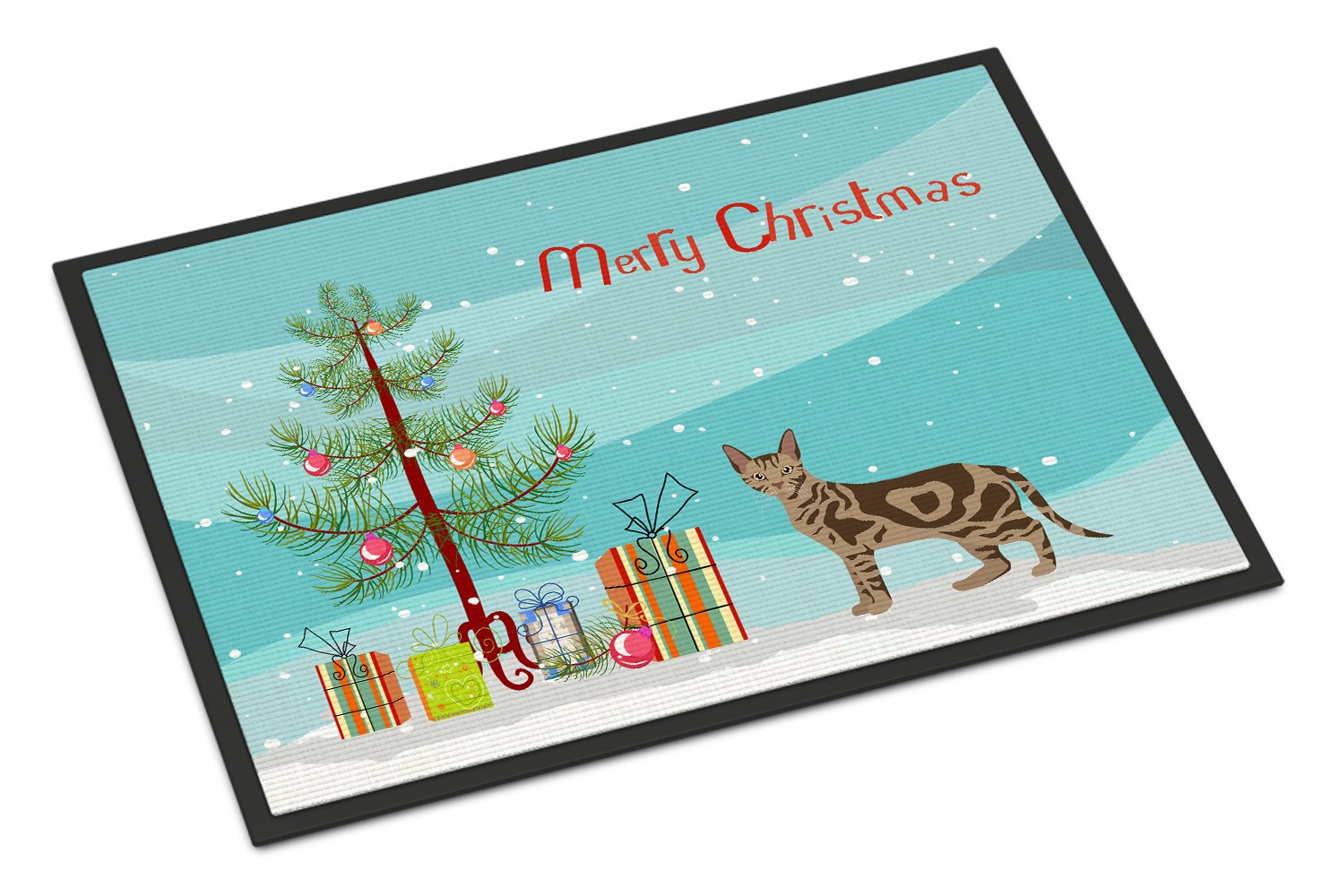 Sokoke Cat Merry Christmas Indoor or Outdoor Mat 24x36 CK4720JMAT by Caroline's Treasures
