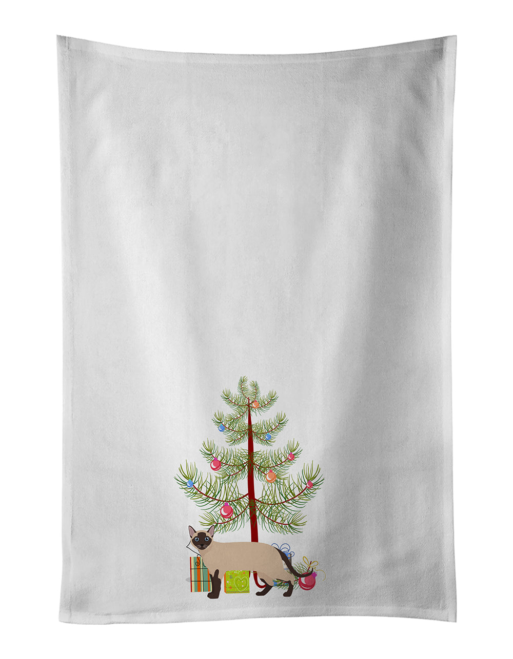 Buy this Tonkinese Cat Merry Christmas White Kitchen Towel Set of 2