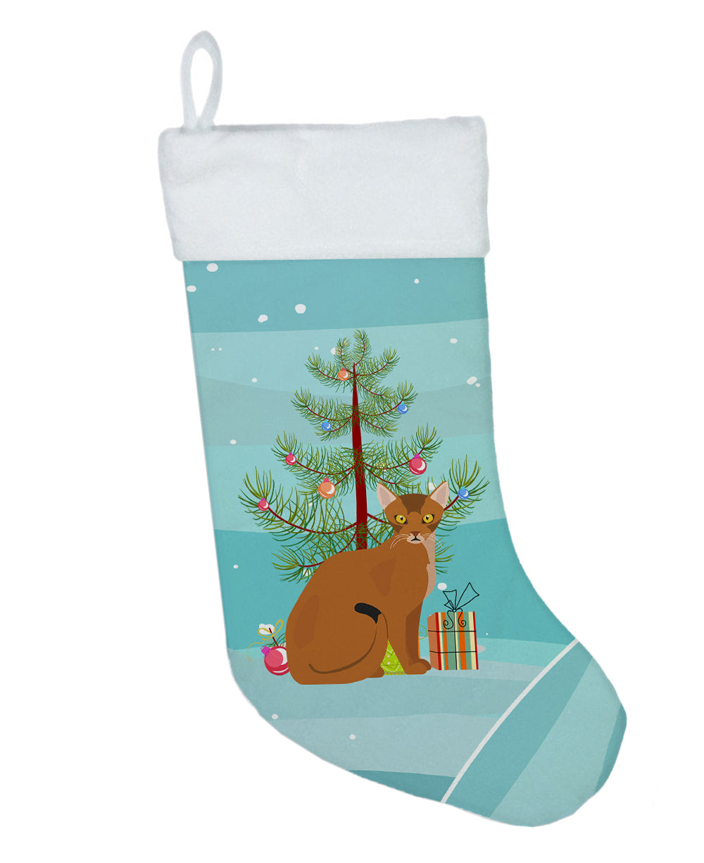 Abyssinian Cat Merry Christmas Christmas Stocking  the-store.com.