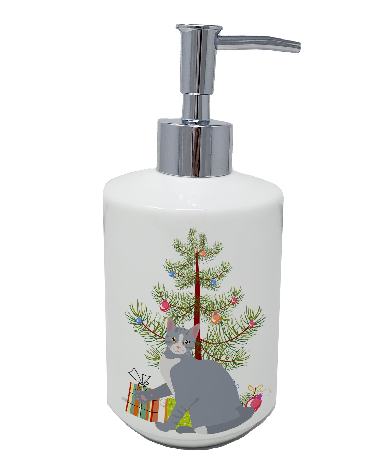 Buy this American Polydactyl #2 Cat Merry Christmas Ceramic Soap Dispenser