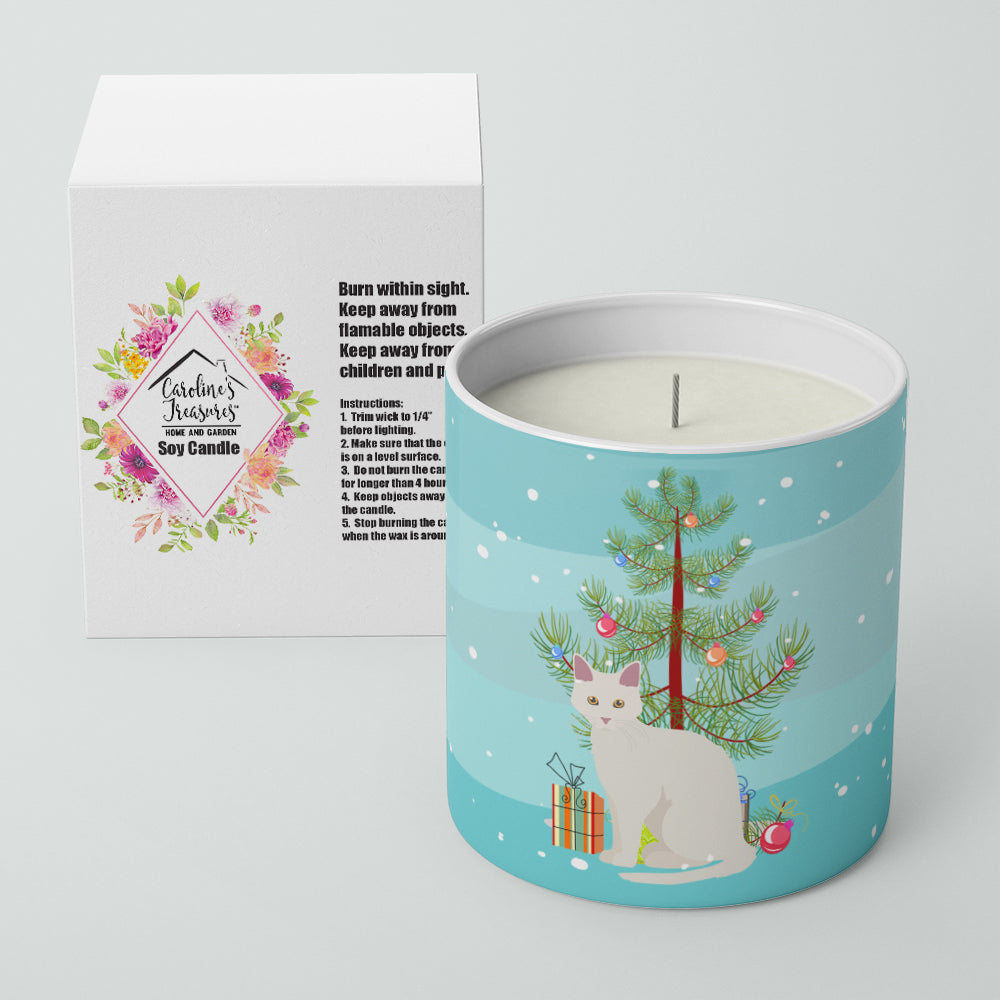 Buy this Aphrodite Giant Cat Merry Christmas 10 oz Decorative Soy Candle