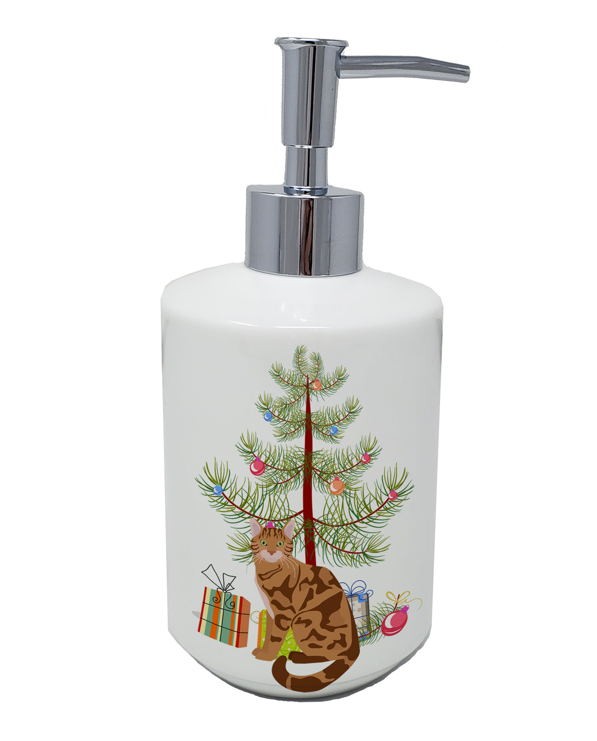 Buy this Bengal Cat Merry Christmas Ceramic Soap Dispenser