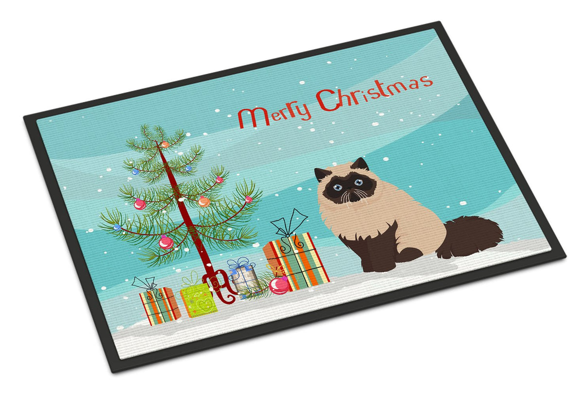 Colorpoint Persian Hymalayan Cat Merry Christmas Indoor or Outdoor Mat 24x36 CK4759JMAT by Caroline&#39;s Treasures