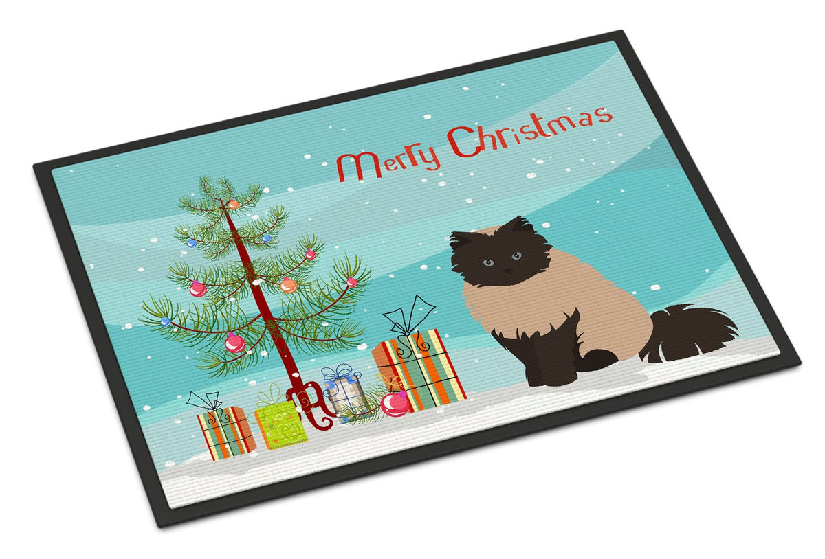 Colorpoint Persian Hymalayan #2 Cat Merry Christmas Indoor or Outdoor Mat 24x36 CK4760JMAT by Caroline&#39;s Treasures