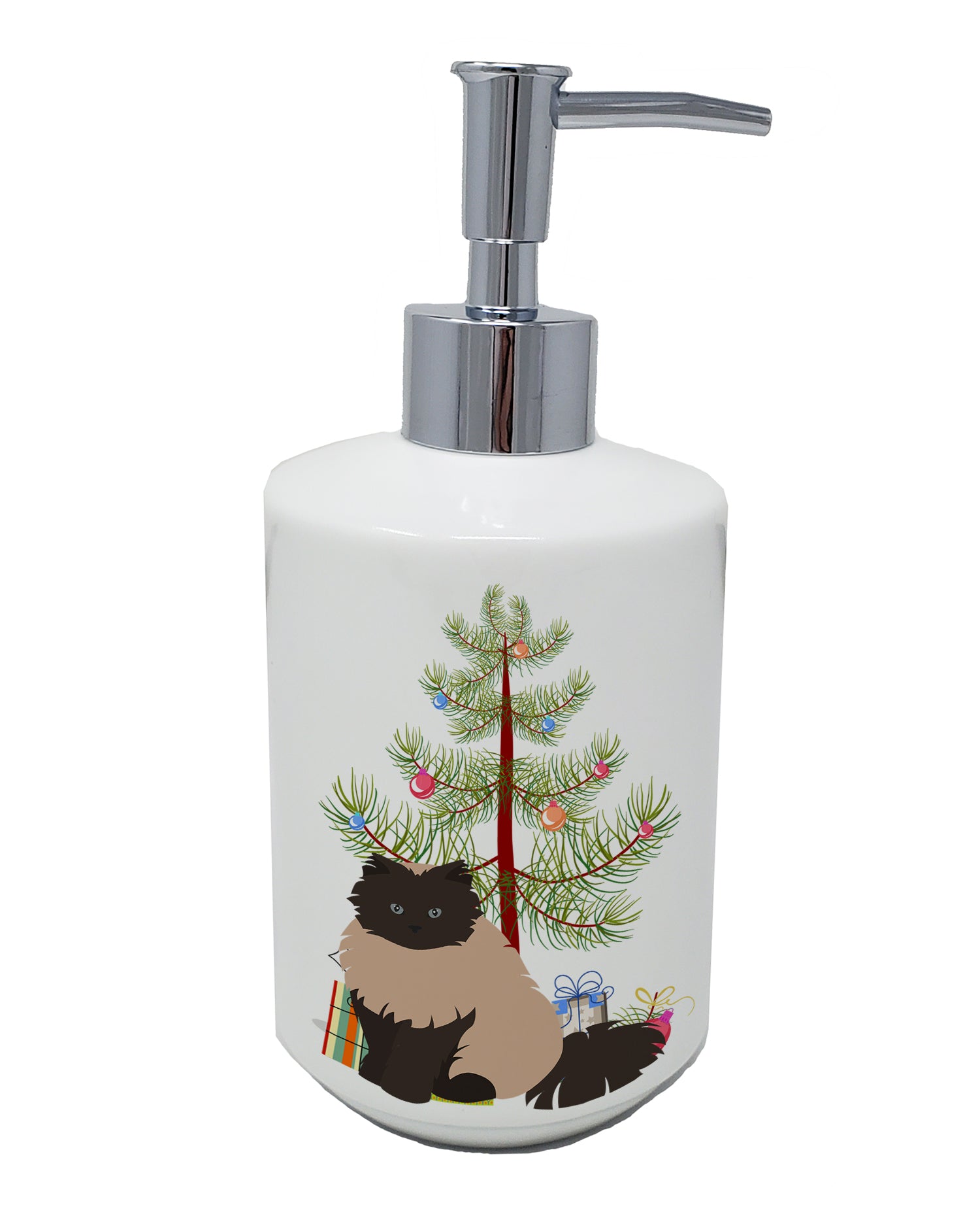 Buy this Colorpoint Persian Hymalayan #2 Cat Merry Christmas Ceramic Soap Dispenser