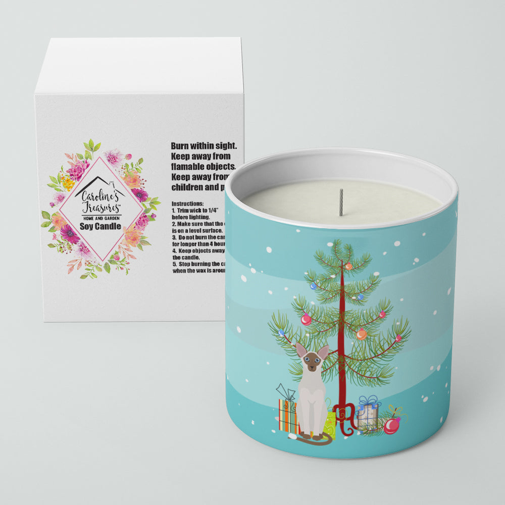 Colorpoint Shorthair Cat Merry Christmas 10 oz Decorative Soy Candle - the-store.com