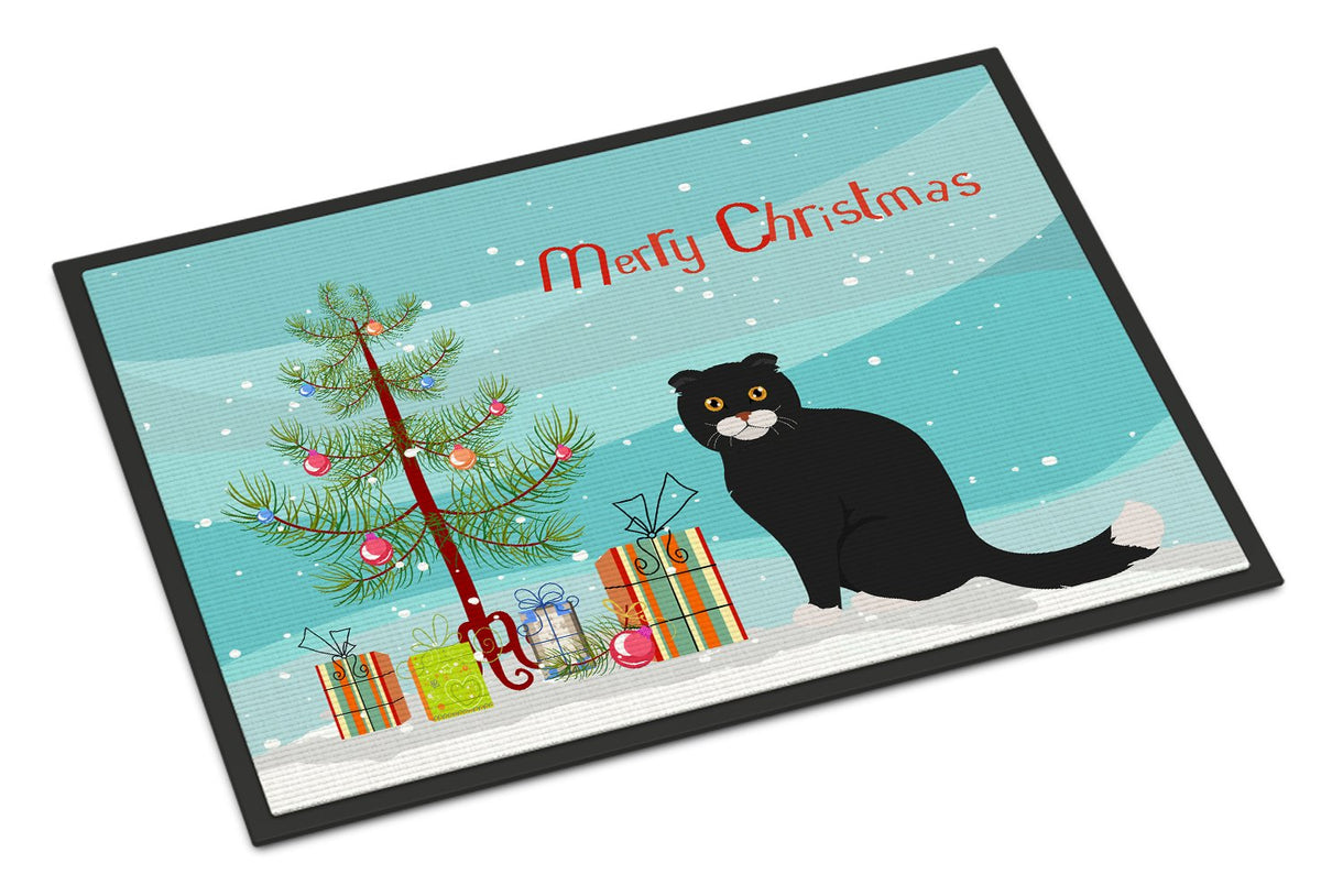 Foldex Exotic Fold #2 Cat Merry Christmas Indoor or Outdoor Mat 24x36 CK4769JMAT by Caroline&#39;s Treasures
