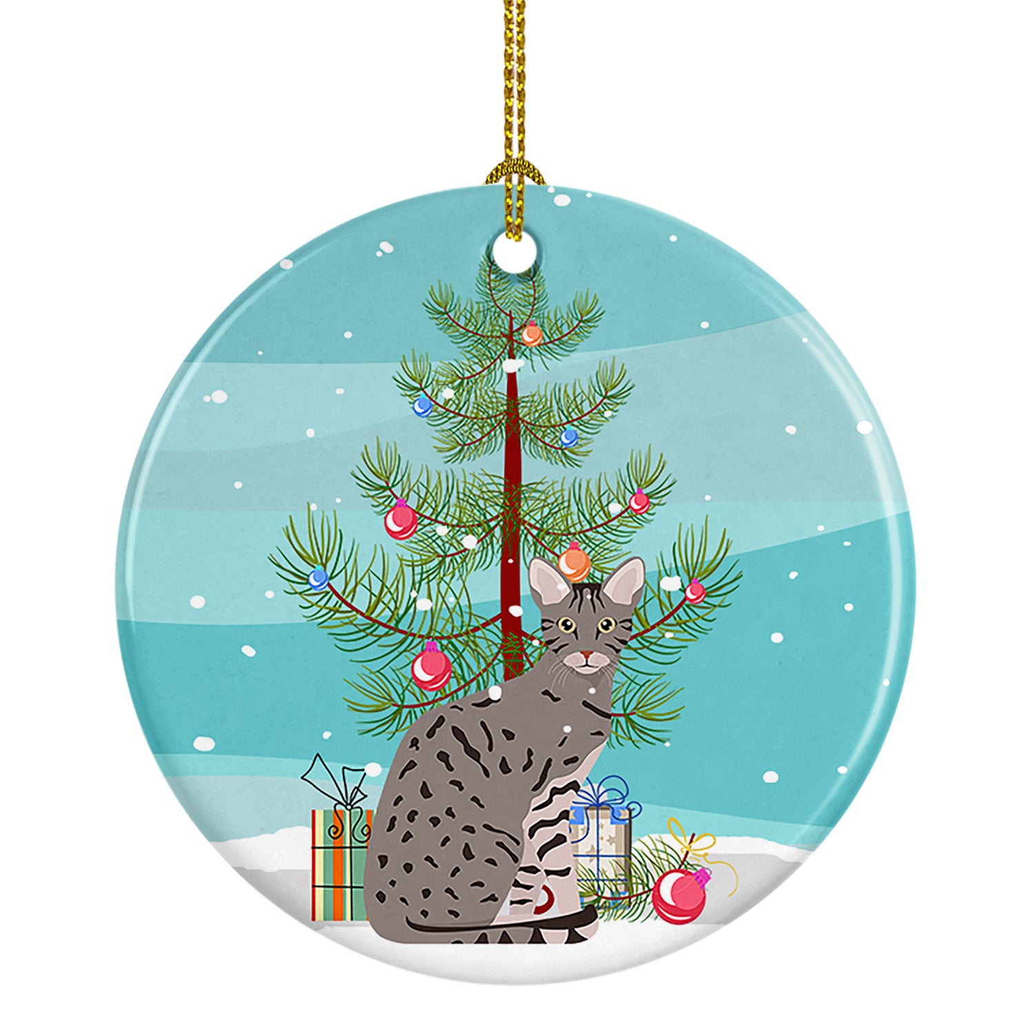 Buy this Ocicat #1 Cat Merry Christmas Ceramic Ornament