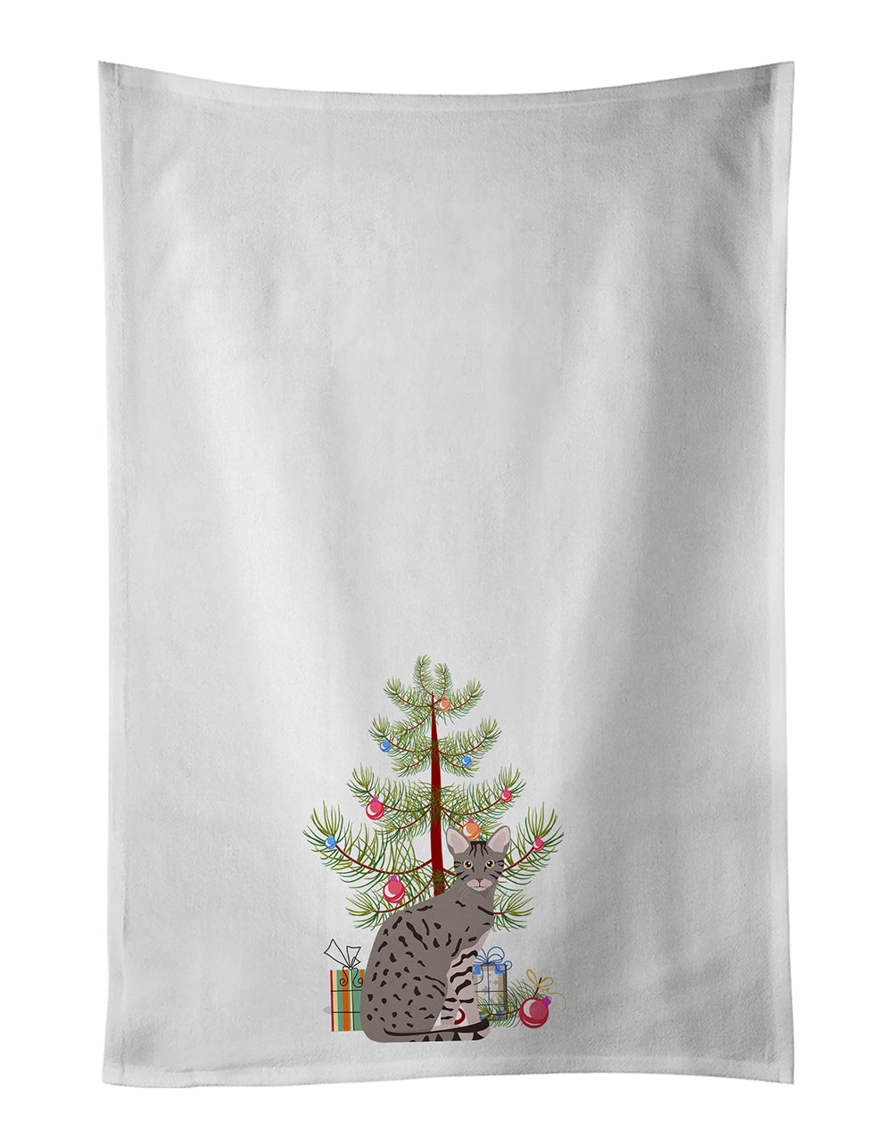 Buy this Ocicat #1 Cat Merry Christmas White Kitchen Towel Set of 2