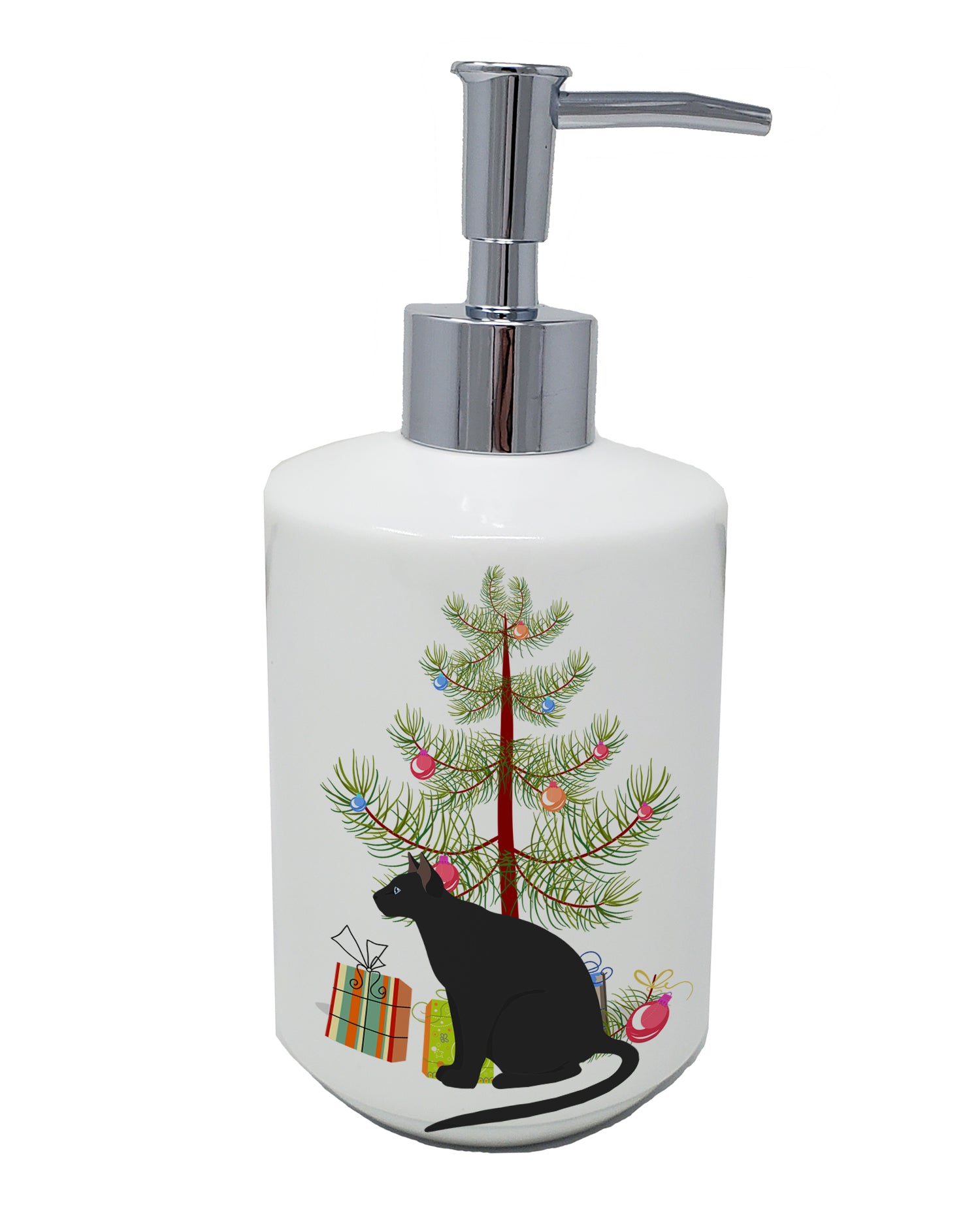 Buy this Ojos Azules Cat Merry Christmas Ceramic Soap Dispenser
