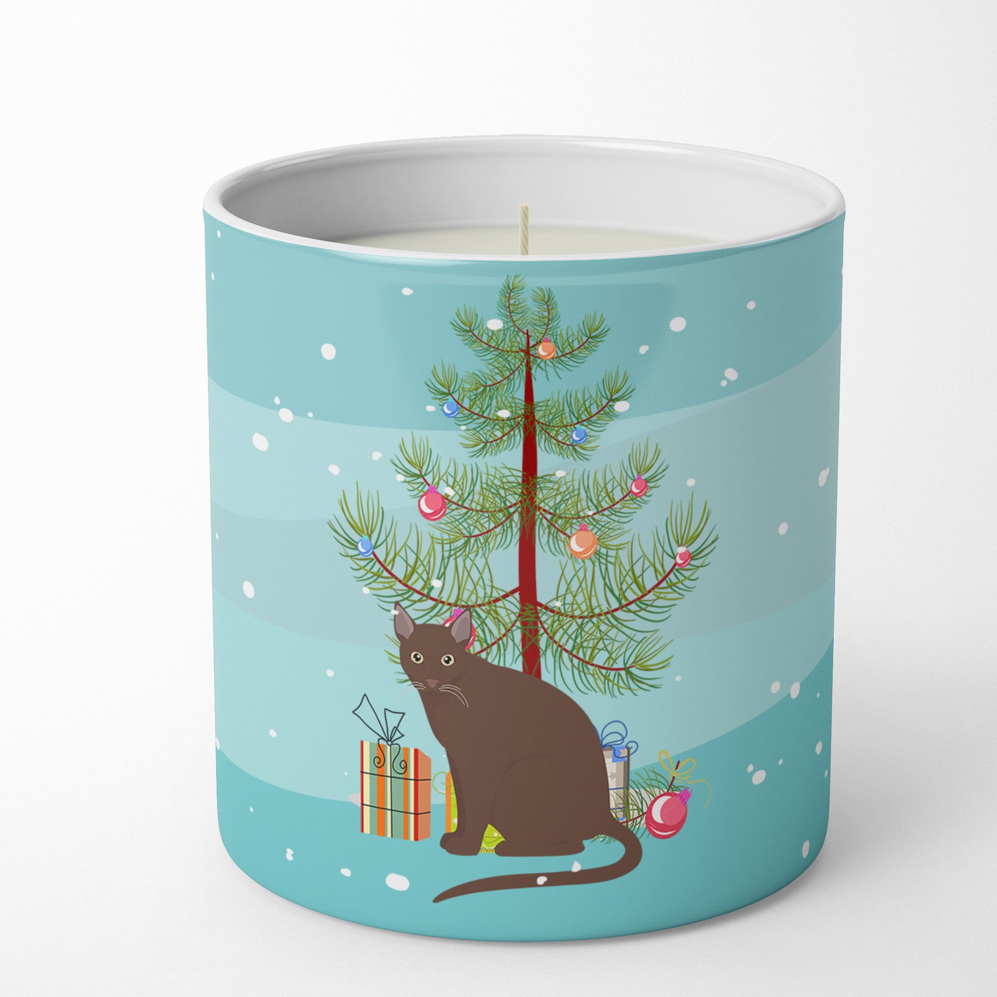 Buy this Raas Cat Merry Christmas 10 oz Decorative Soy Candle