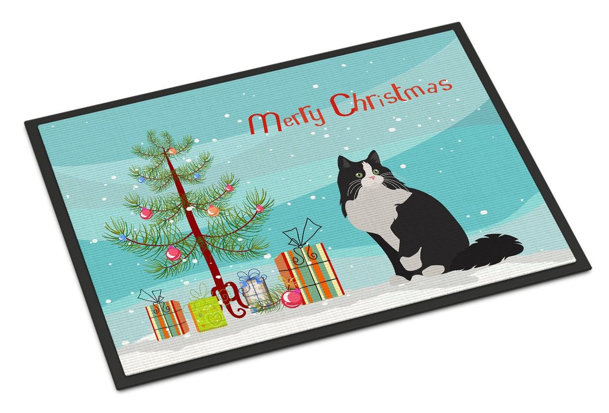 Ragamuffin Cat Merry Christmas Indoor or Outdoor Mat 24x36 CK4787JMAT by Caroline&#39;s Treasures