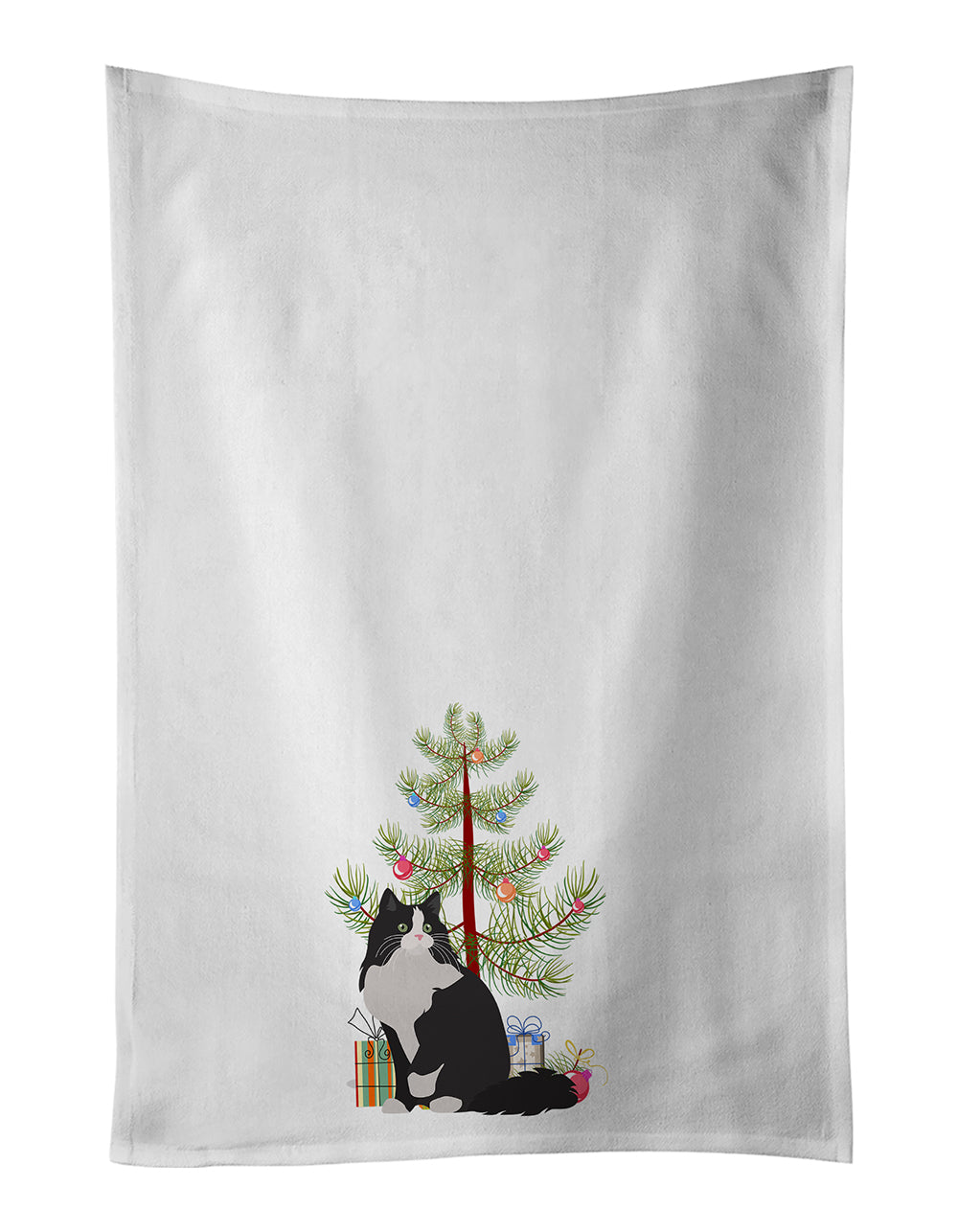 Buy this Ragamuffin Cat Merry Christmas White Kitchen Towel Set of 2