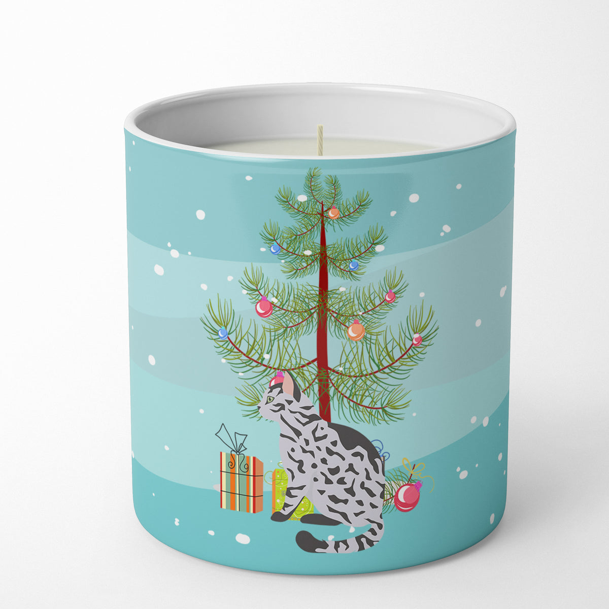 Buy this Serengeti Cat Merry Christmas 10 oz Decorative Soy Candle